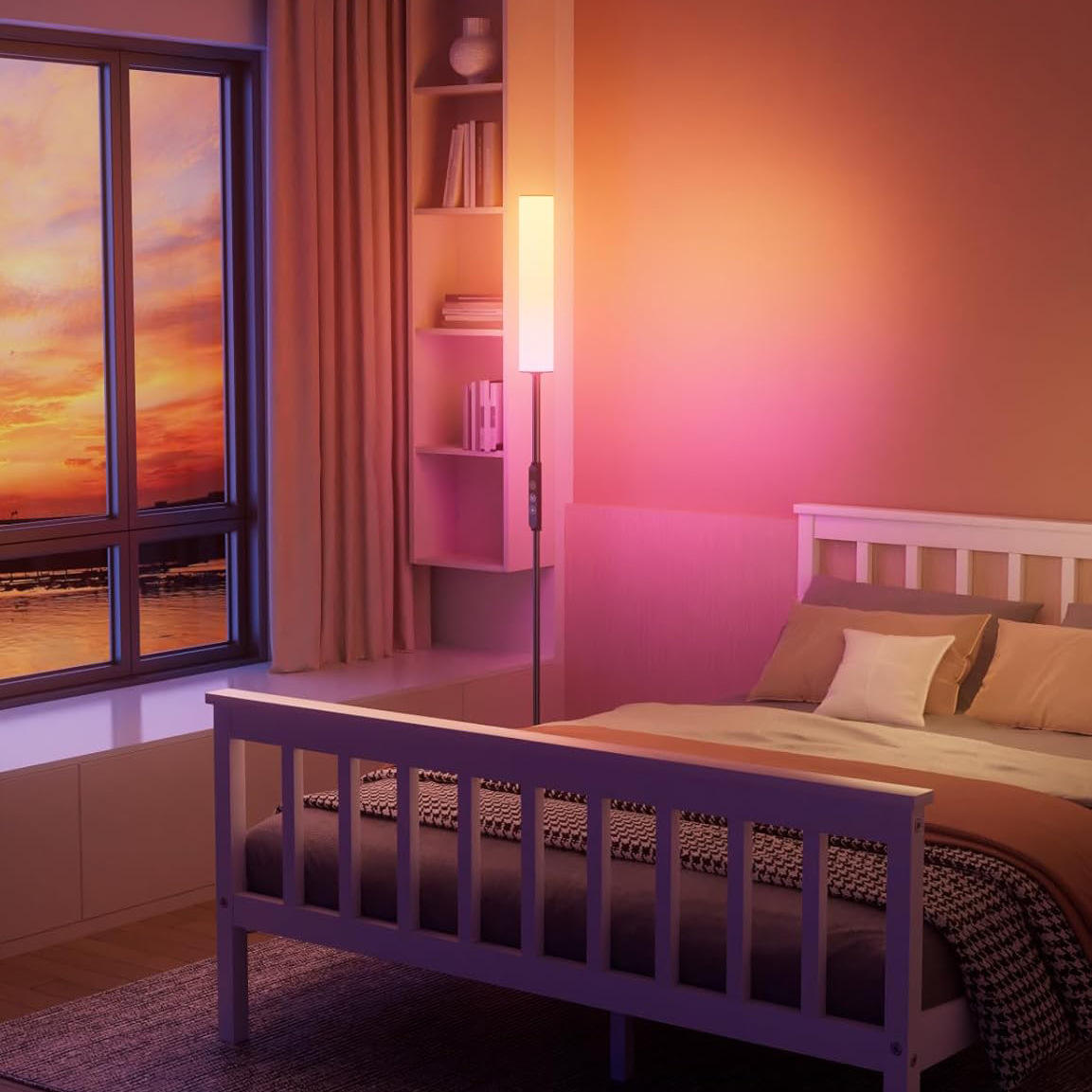 Atmosphere Home Smart App Control Music Sync LED RGB White Stand Floor Light Living Room Bedroom Corner Light