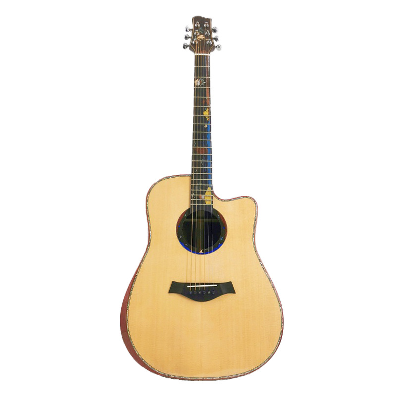 41-inch all-solid wood acoustic guitar, spruce and rosewood, wholesale high-end performance guitar, folk acoustic guitar.