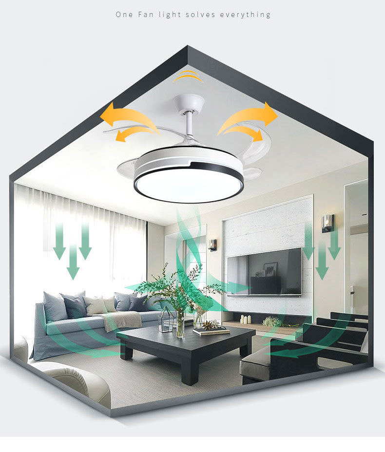Modern Ceiling Fan with Integrated LED — Silent, Energy-Saving & Minimalist for Any Room