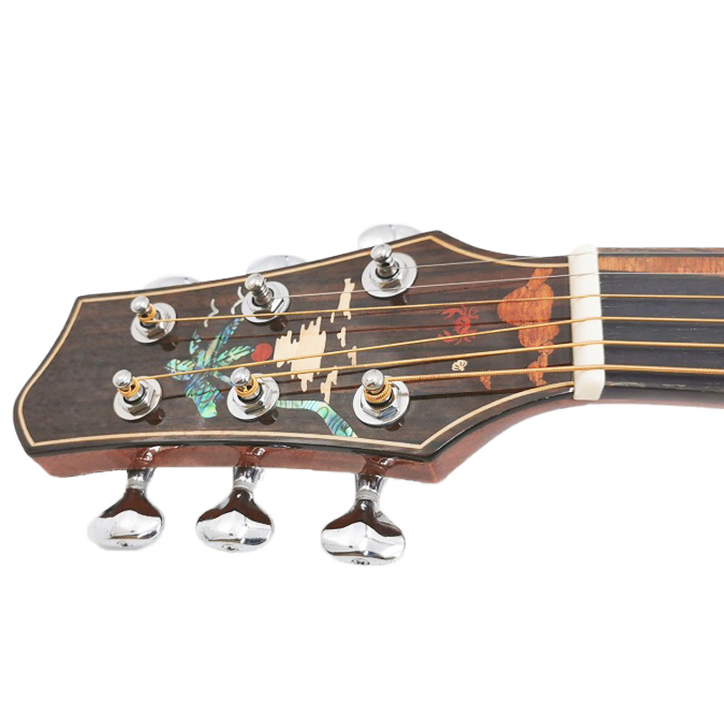 41-inch all-solid wood acoustic guitar, spruce and rosewood, wholesale high-end performance guitar, folk acoustic guitar.