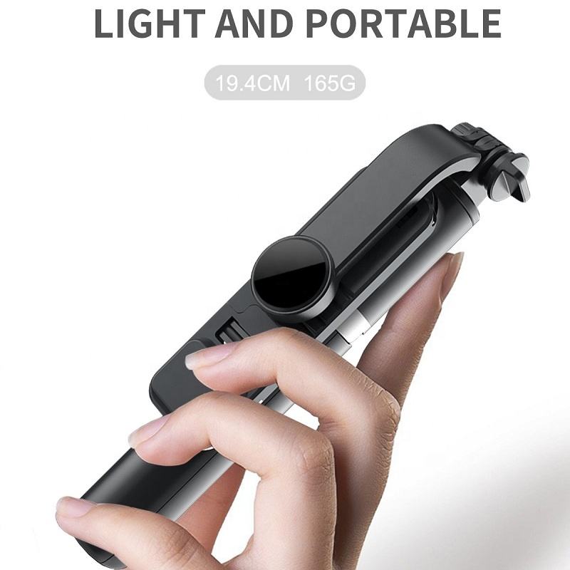 1045mm Mini Wireless Mobile Phone Monopod Tripod Stand Selfie Stick Q02s With LED Fill Light