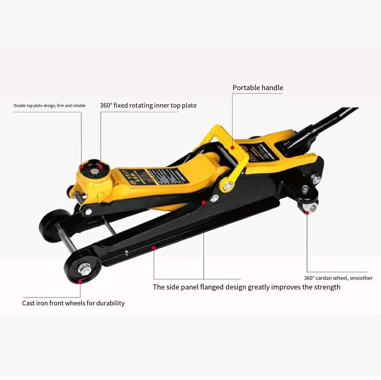 High Quality 2T Steel Hydraulic Horizontal Car Jack