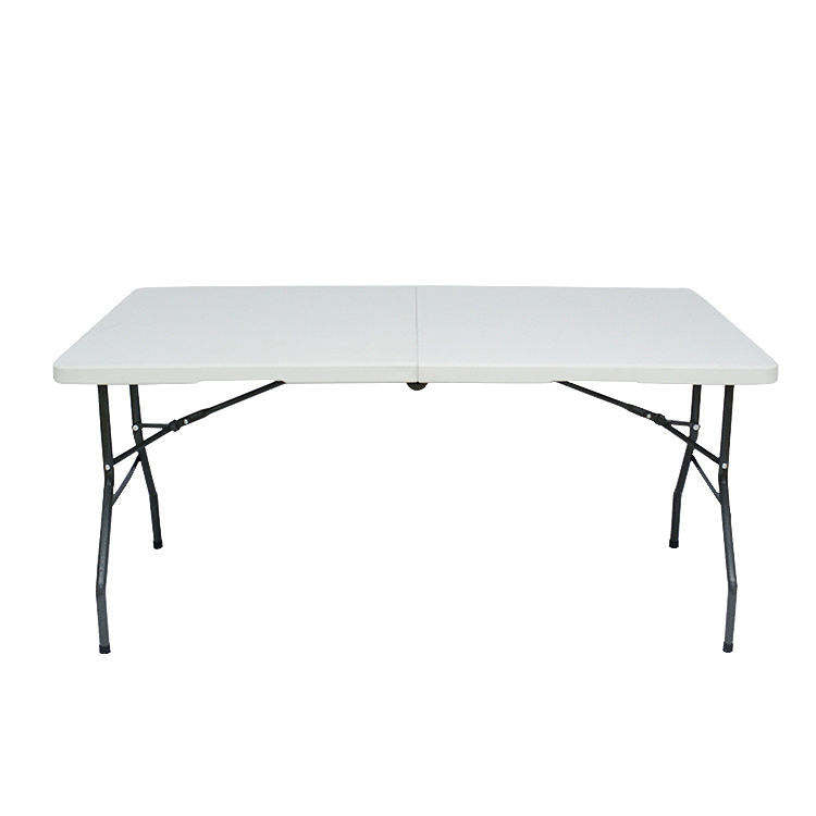 Outdoor plastic folding table, plastic chairs, dining furniture, garden, party, wedding, folding high-quality 6 feet / 8 feet