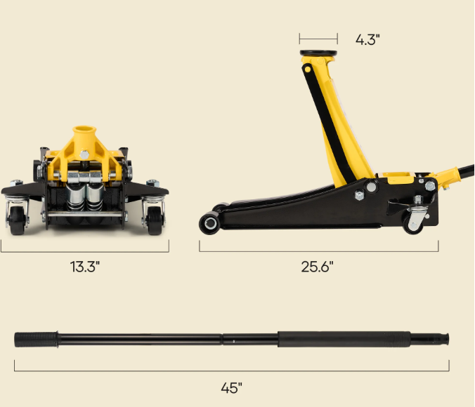 High Quality 2T Steel Hydraulic Horizontal Car Jack