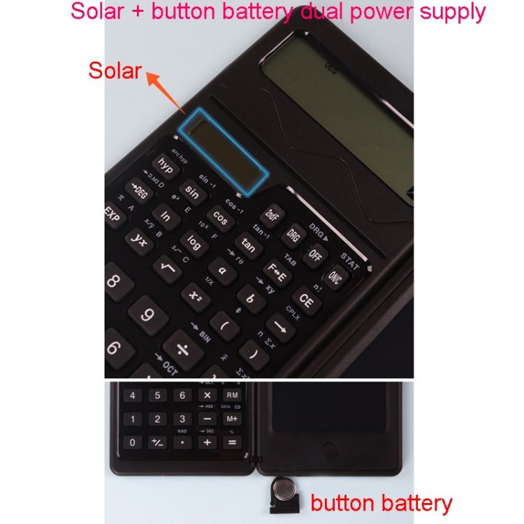 Solar-Powered Scientific Handwriting Tablet Calculator Portable