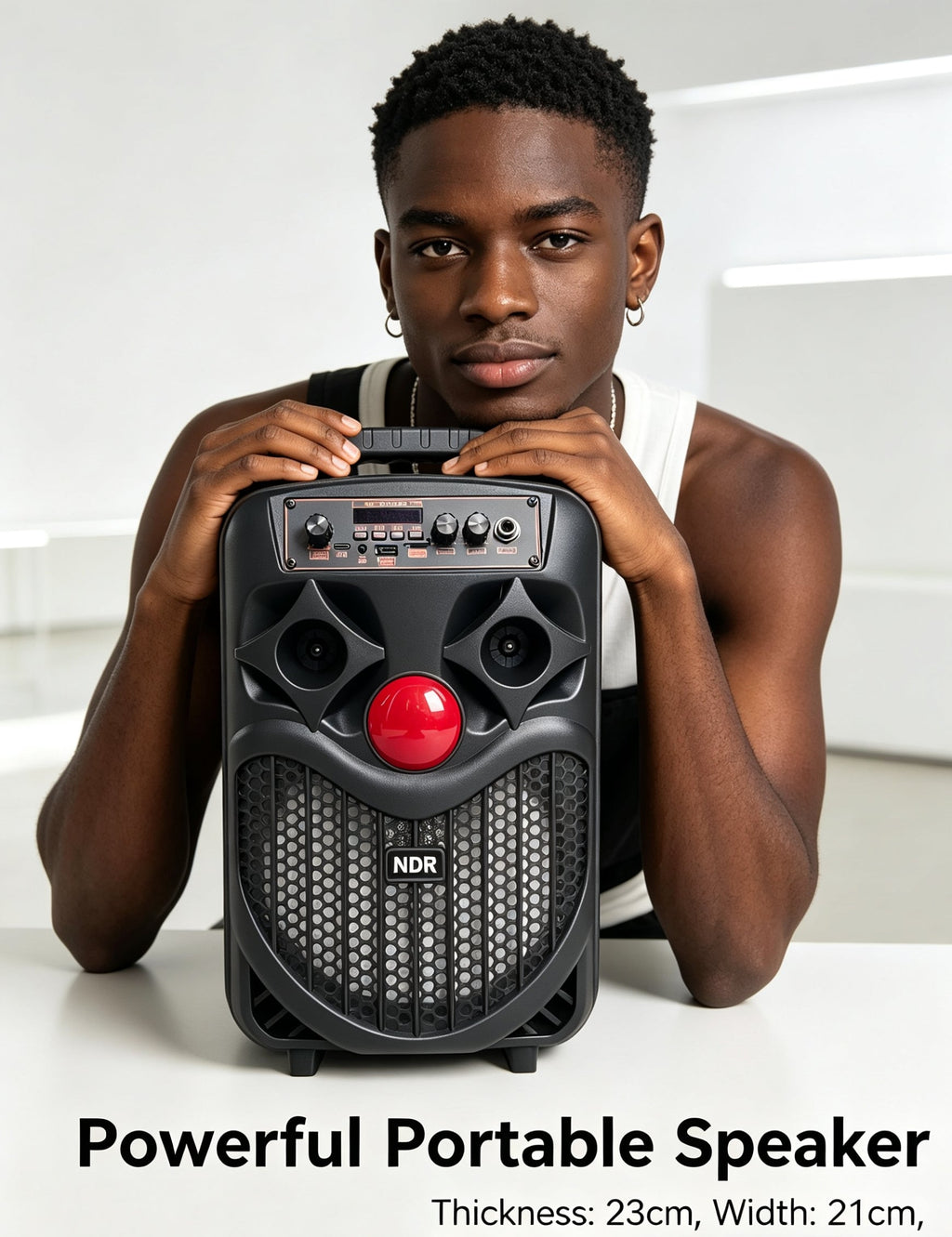 Stylish Bluetooth Speaker + FREE Microphone