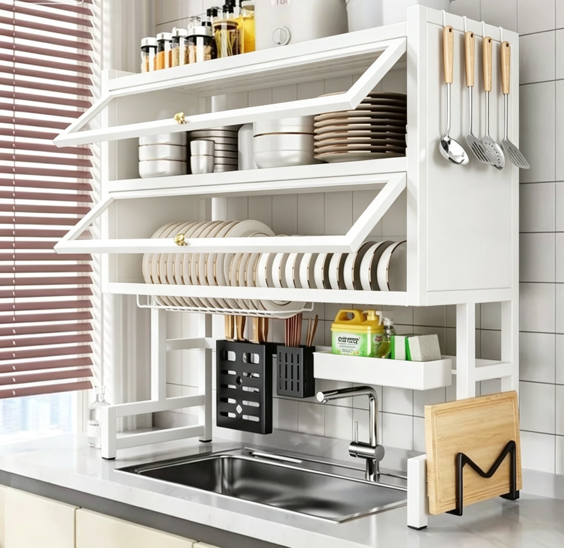 Premium Kitchen Dish Drying Rack with Large Capacity Storage