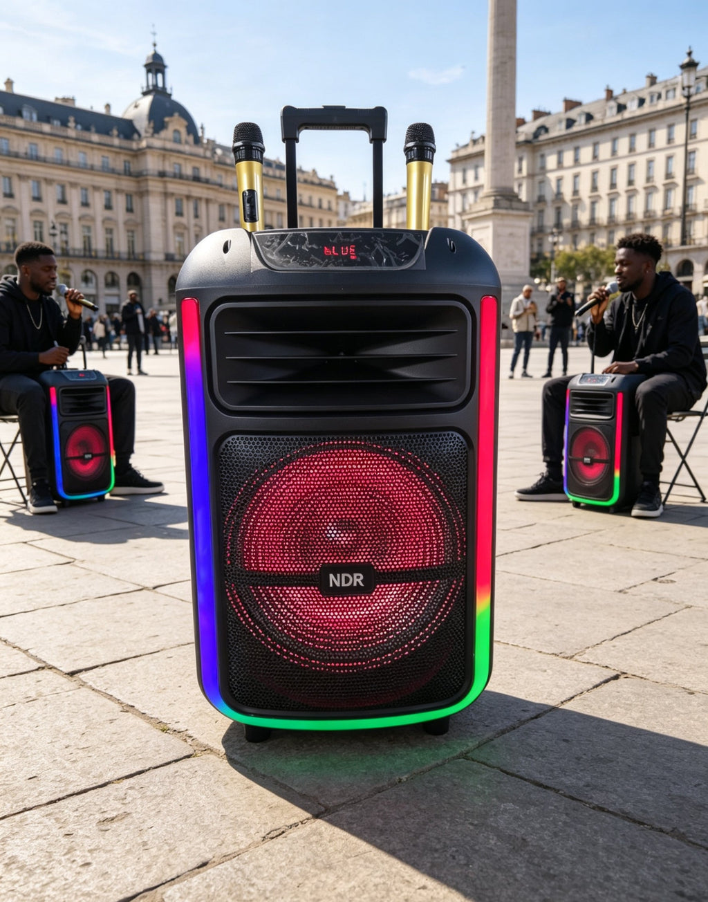 🔊 1500W Powerful 15-Inch Bluetooth Speaker + 2 Free Microphones