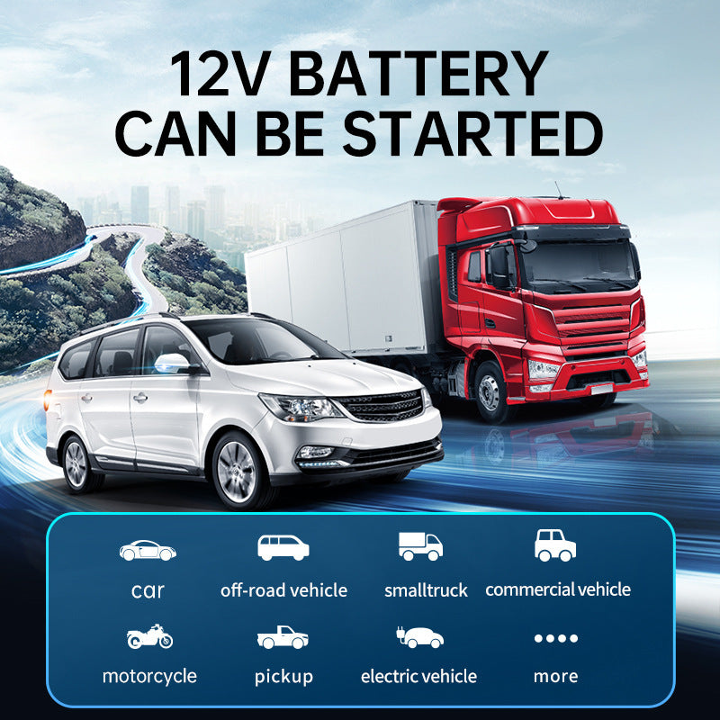 Car Jump Starter with Air Pump, 2-in-1 Multifunctional Portable Battery Emergency Starting Power Bank, Auto Tire Inflator & Car Battery Booster