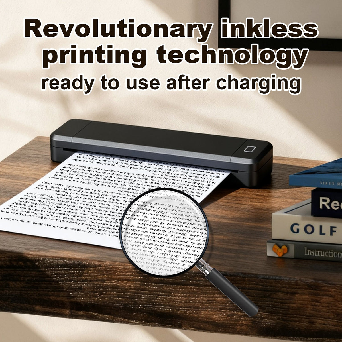 The X8 inkless thermal portable printer supports both tattoo paper and folding paper printing, making it an A4 Bluetooth printer that can be used in one machine.