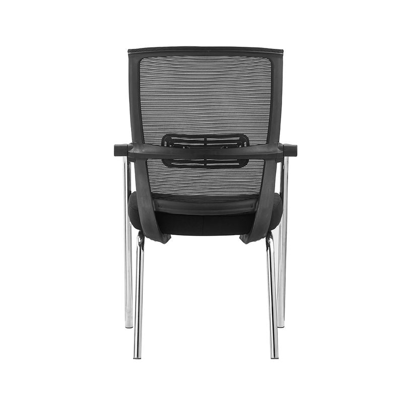 Modern Black Office Mesh Chair Stackable Upholstered Ergonomic Office Chair