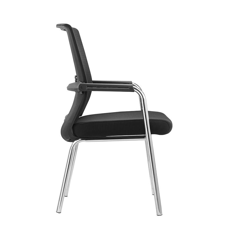 Modern Black Office Mesh Chair Stackable Upholstered Ergonomic Office Chair