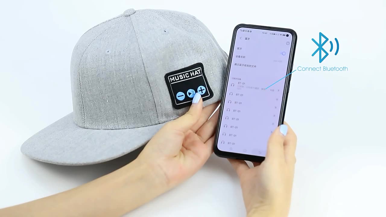 Outdoor sports wireless audio baseball cap - Bluetooth 5.4, dual speakers for external playback