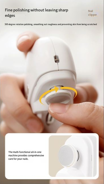 Multi-functional nail grinder, electric nail clipper with anti-clamping function, suitable for children and adults