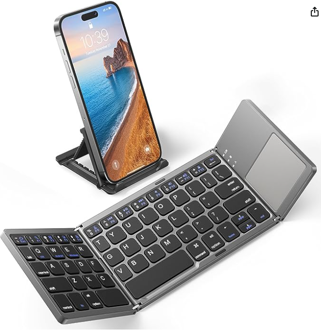 Hot Sale Mini Wireless Foldable bt portable folding Keyboard