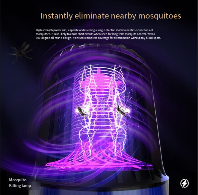 Electric shock mosquito killer lamp, USB home quiet mosquito repellent device, inhalation mosquito repellent lamp
