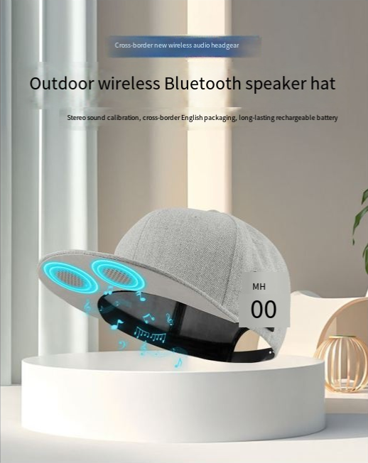 Outdoor sports wireless audio baseball cap - Bluetooth 5.4, dual speakers for external playback