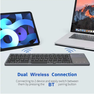 Hot Sale Mini Wireless Foldable bt portable folding Keyboard