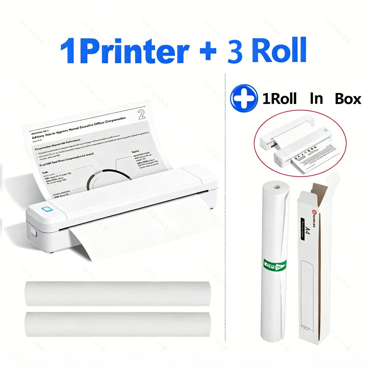 The X8 inkless thermal portable printer supports both tattoo paper and folding paper printing, making it an A4 Bluetooth printer that can be used in one machine.